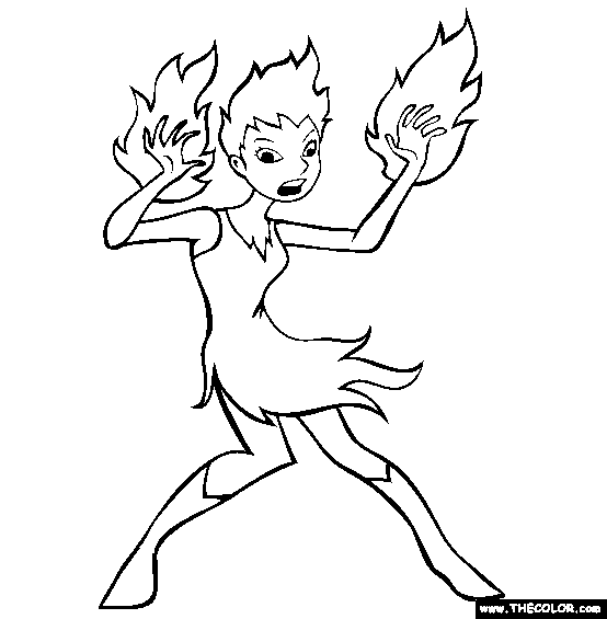 The Flame Coloring Page